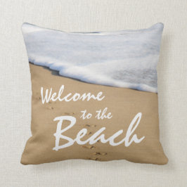 Willkommen zum Strand und zum Ozean-Kissen Kissen