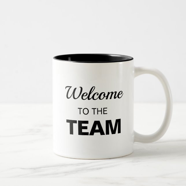 Willkommen zum Team Zweifarbige Tasse (Rechts)