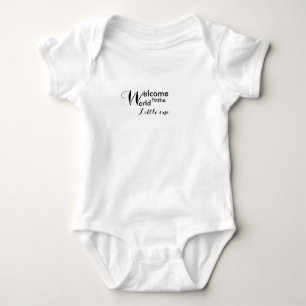Willkommen zum Weltkleinen Baby Jersey Baby Strampler