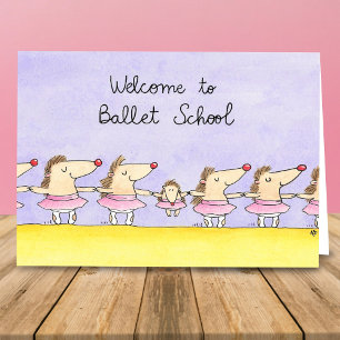 Willkommen zur Ballettschule Begrüßung Karte