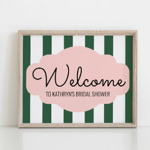 Willkommen zur Beverly Hills Pink & Green Babypart Poster