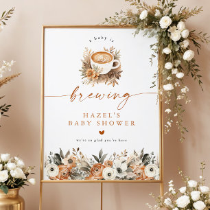 Willkommen zur Coffee Baby Shower, Baby ist auf de Poster