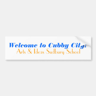 Willkommen zur Cubby-Stadt! , Künste u. Ideen Autoaufkleber