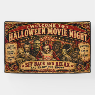 Willkommen zur Halloween-Filmnacht Banner