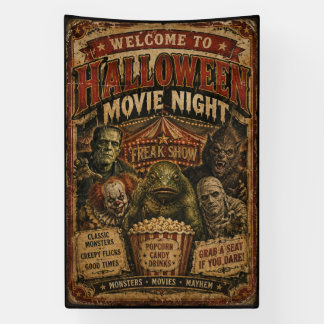 Willkommen zur Halloween-Filmnacht Banner