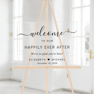 Willkommen zur Hochzeit für immer und ewig Acrylschild