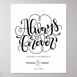 Willkommen zur Hochzeit von - immer und für immer Poster