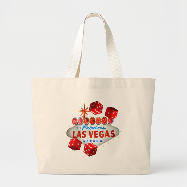 Willkommen zur Las Vegas-Reise-Tasche Jumbo Stoffbeutel (Vorne)