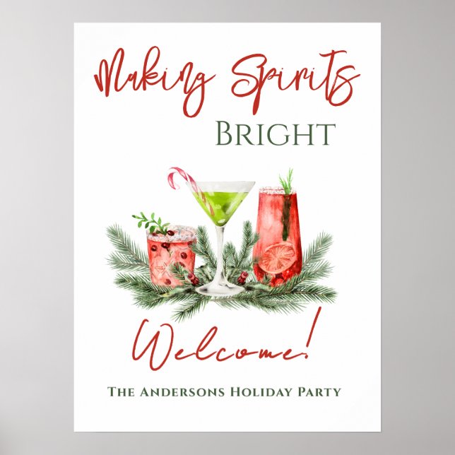 Willkommen zur Making Spirits Bright-Feier Poster (Vorne)