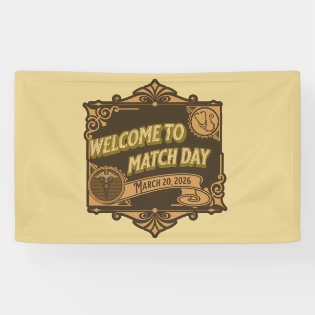 Willkommen zur Match Day 2026 Feierparty Banner (Horizontal)