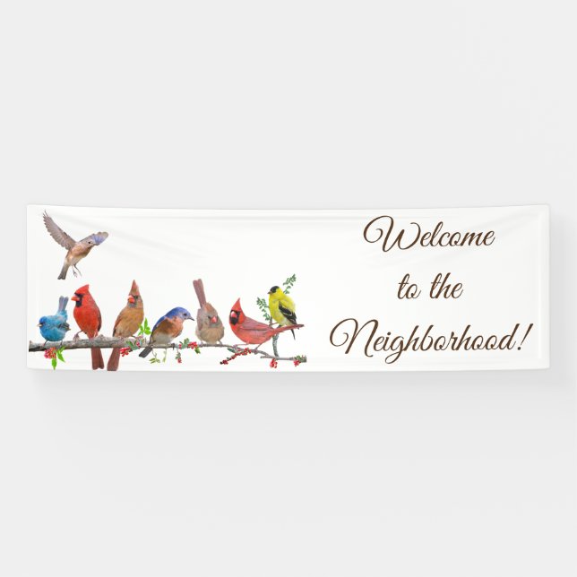 Willkommen zur Nachbarschafts-Fahne Banner (Horizontal)
