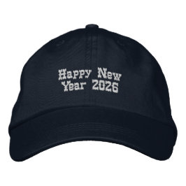 Willkommen zur Neujahrsfeier 2026 Party-Hut Marine Bestickte Baseballkappe