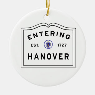 Willkommen zur Stadt von HANNOVER MA Keramikornament