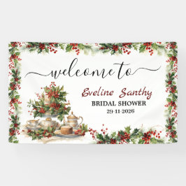 Willkommen zur Weihnachts-Teaparty für die Braut z Banner