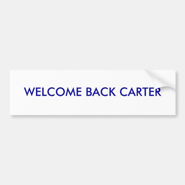 WILLKOMMEN ZURÜCK CARTER AUTOAUFKLEBER (Vorne)