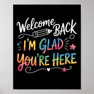 Willkommen zurück im Glad Youre hier Lehrerin zurü Poster