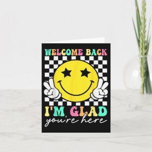 Willkommen zurück im Glad Youre zurück zum Tee der Karte