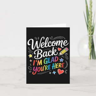 Willkommen zurück im Glad Youre zurück zum Tee der Karte