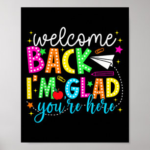 Willkommen zurück im Glad Youre zurück zum Tee der Poster
