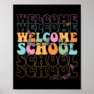 Willkommen Zurück In Der Schule 2025 Lehrer Schüle Poster
