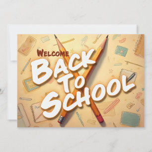 Willkommen zurück in der Schule – Bleistift-Kunstd