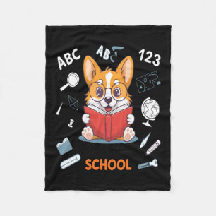 Willkommen zurück in der Schule Corgi Fleecedecke