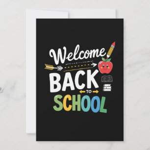 Willkommen Zurück in der Schule Erster Schultag Le Einladung