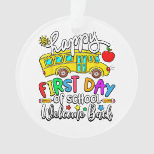 Willkommen zurück in der Schule Froher erster Tag Ornament