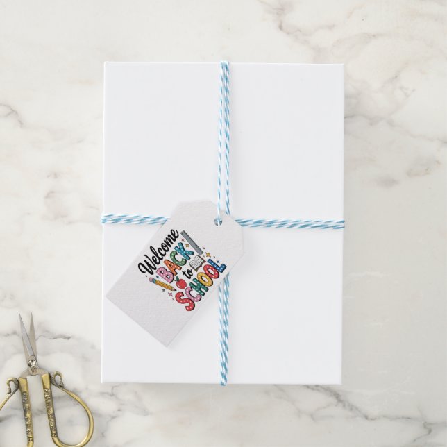Willkommen zurück in der Schule Geschenkanhänger (Mit Garn)