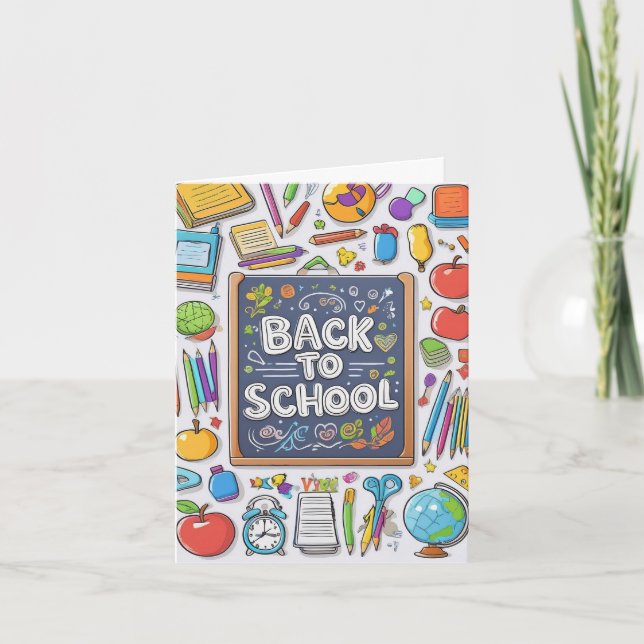 Willkommen zurück in der Schule! Karte (Vorderseite)