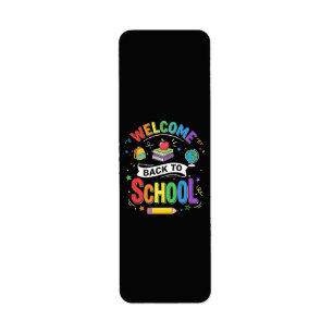 Willkommen zurück in der Schule Kinder Lehrer Erst