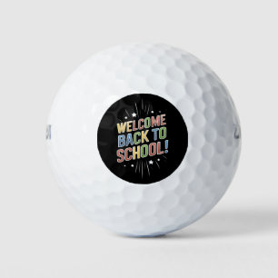 Willkommen zurück in der Schule Lehrer Erster Schu Golfball