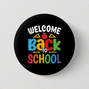 Willkommen Zurück In Der Schule Lehrer Schüler Ers Button