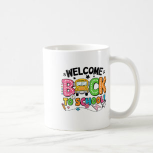 Willkommen zurück in der Schule Schulbus Erster Sc Kaffeetasse