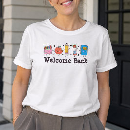 Willkommen zurück in der Schule Süße Schulmaterial T-Shirt
