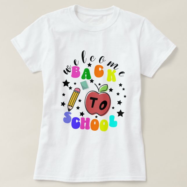 Willkommen zurück in der Schule T-Shirt (Design vorne)
