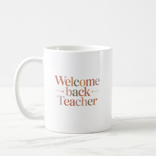 Willkommen zurück Lehrer Kaffeetasse (Links)