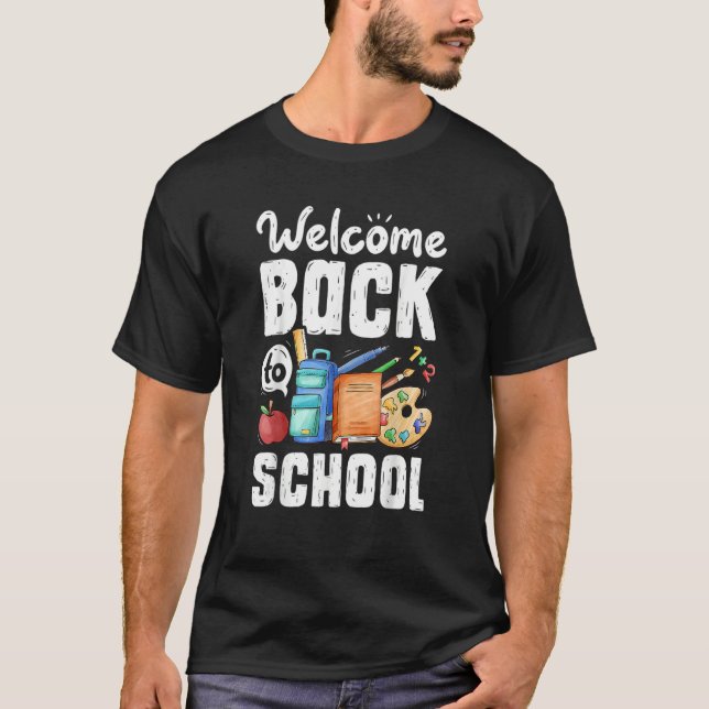Willkommen zurück zu den Schullehrern Schülerinnen T-Shirt (Vorderseite)