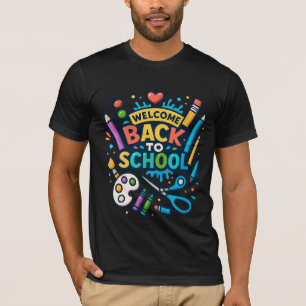 Willkommen zurück zu School Fun Art Design T-Shirt