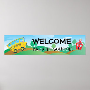 Willkommen zurück zum Banner der Schule Poster