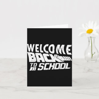 Willkommen zurück zum ersten Schultag Karte