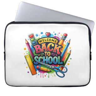 Willkommen zurück zum ersten Schultag Laptopschutzhülle
