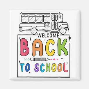 Willkommen zurück zum ersten Schultag Magnet