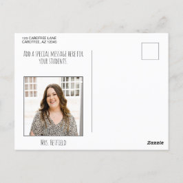 Willkommen zurück zum Foto des Lehrers Postkarte
