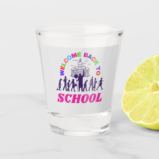 Willkommen zurück zum Geschenk des Liebe-Lehrers d Schnapsglas (Vorderseite)