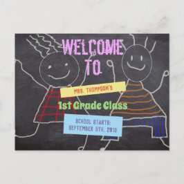 Willkommen zurück zum Lehrer zur Schulzeit - Name  Postkarte