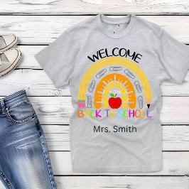 Willkommen zurück zum Rainbow-Hemd der Schule T-Shirt