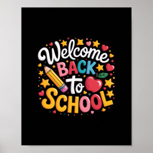 Willkommen Zurück Zum Schul-Shirt Lustig Jungen Mä Poster