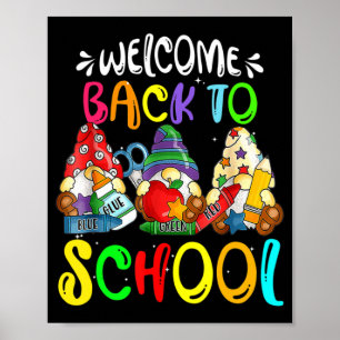 Willkommen zurück zum Schüler von Gnomes Spaß Lehr Poster