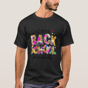 Willkommen zurück zum Schulessen Lady Leopard Gefä T-Shirt